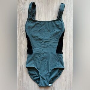 Eleve Dark Green Velvet Leotard